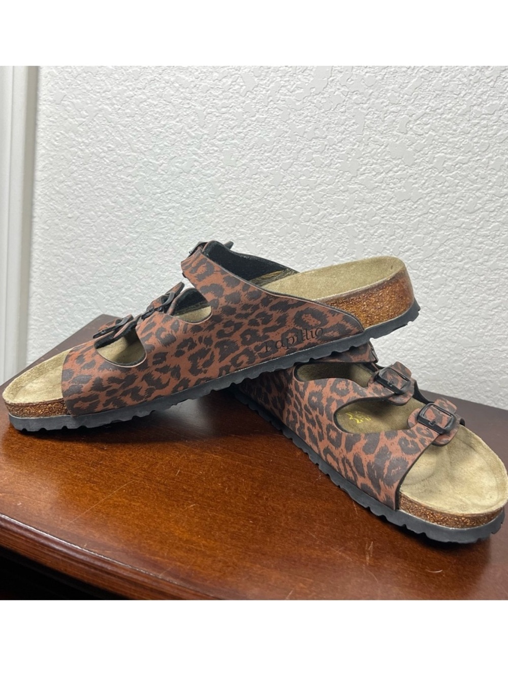 BIRKENSTOCK Papillio LEOPARD PRINT SANDALS 3-Strap FLORIDA Style🤎9 US/40 EUR - Picture 5 of 10